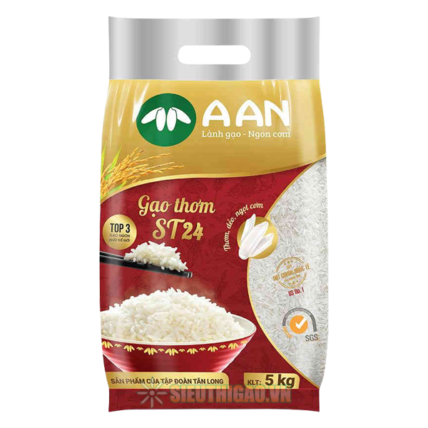 Gạo Thơm ST24 A An túi 5kg